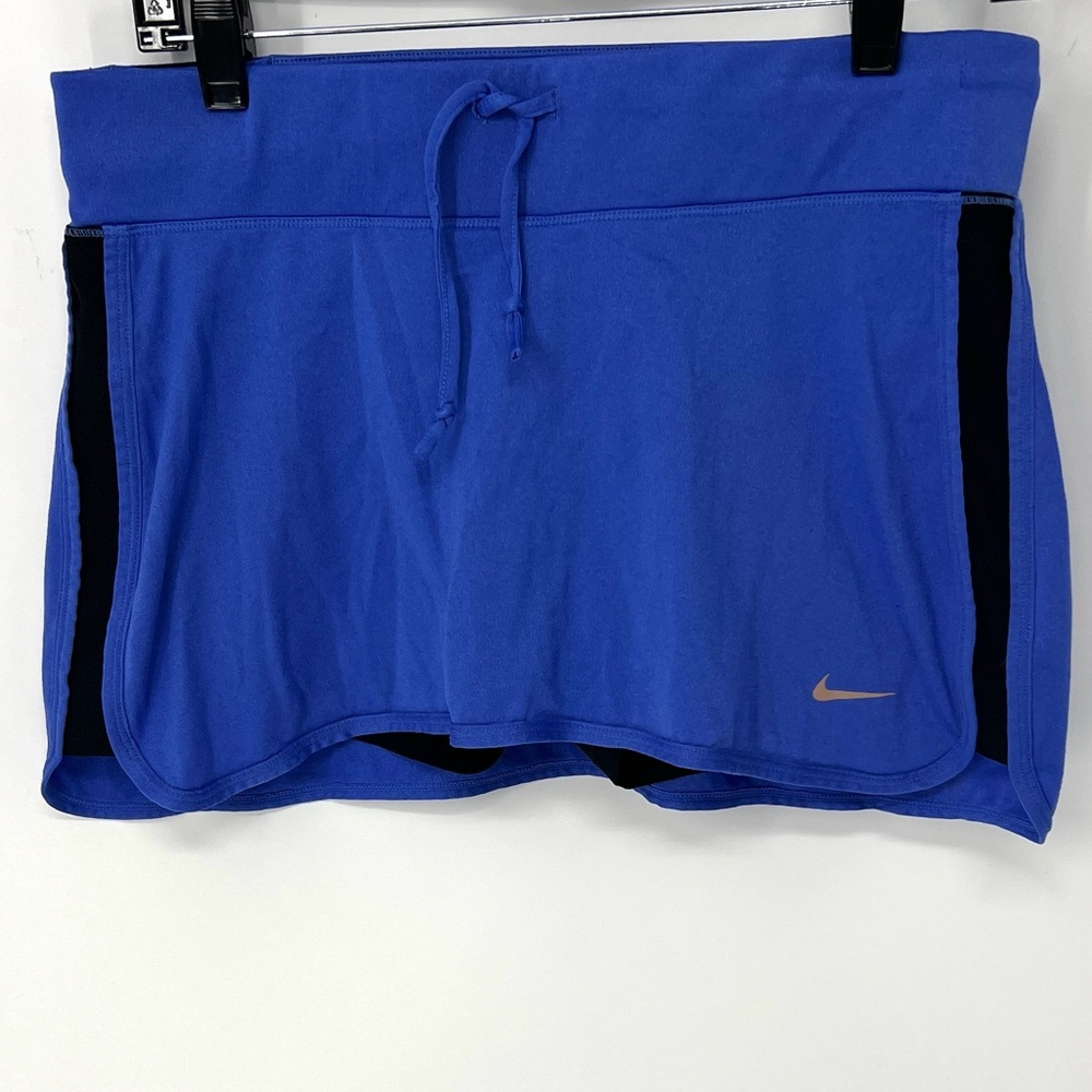 Nike Blue Athletic Skort with Black Side Panels
